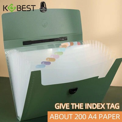 A4 File Folder 13 Layers OG Fashion Storage Bag Test Paper D