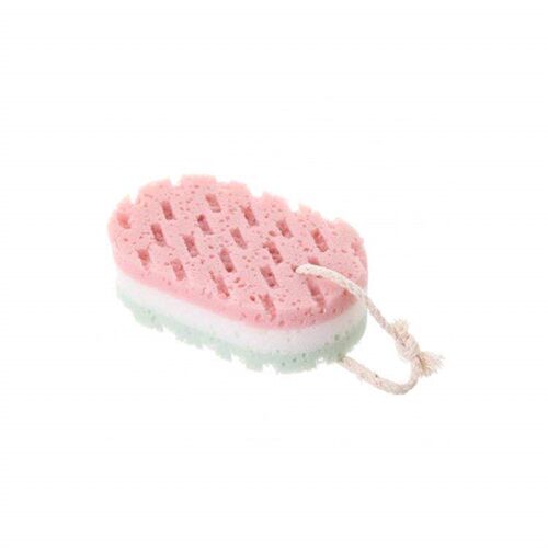 Three-color bath sponge brush for back scrubbing, suitable f