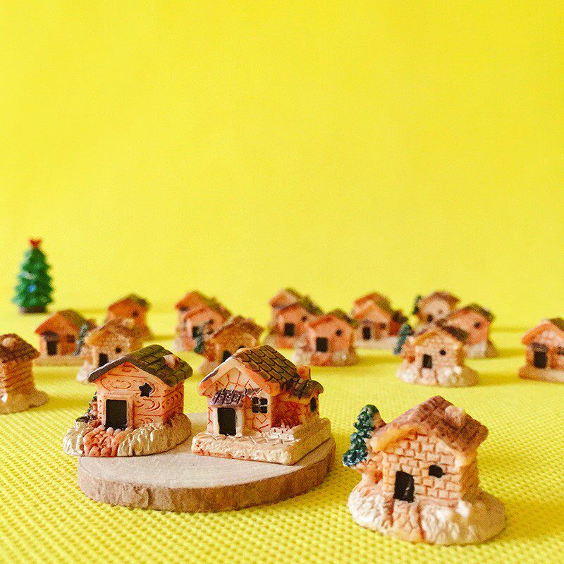 New~9 pcs mini house/little rees/miniatures cottage/shabby /