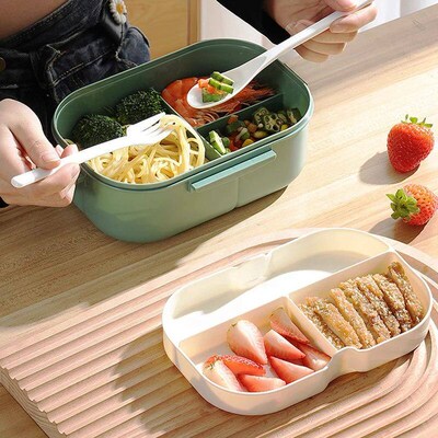 Single Double-layer Lunch Box Portable Compartment Fruit Foo