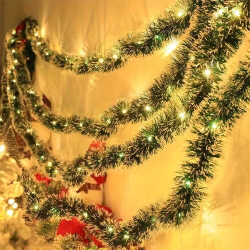 1set 30LED Christmas Tinsel Garland Artificial Christmas Gar