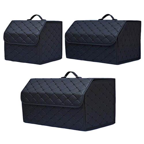 Multipurpose Collapsible Car Trunk Storage Organizer With Li