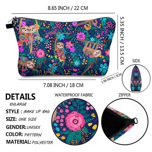 Lovely Monkey Printed Pencil Bag Fashion Women Cosmetics Org