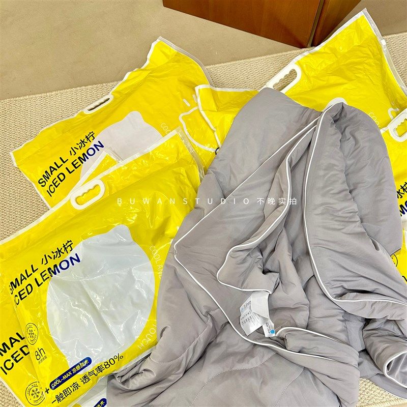 不走弯路无限回购凉感类可机洗夏凉被冰激凌配色撞色丝滑舒服