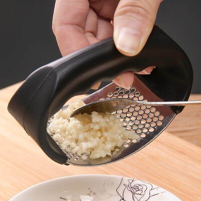 Stainless Steel Ring Garlic Press for Home Kitchen, Manual G