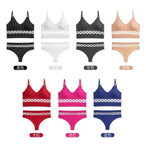 Hollow out lingerie set for women with small chest, thin