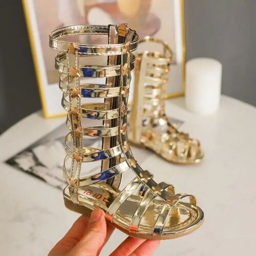 New Summer Childrens Sandals Roman Boots High Top Girls Sa