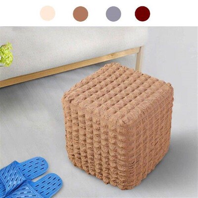 Ottoman Slipcover Polyester Stool Covers Foot Rest Stool
