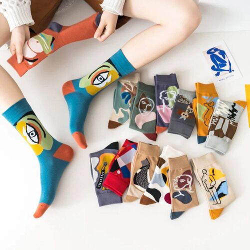 Womens Mid Size Socks Spring Summer Personalized Versatile