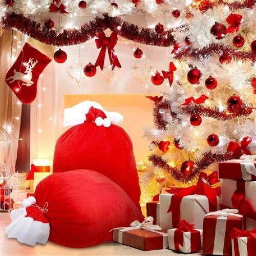 2025 Gifts Storage Bag With Drawstring Cord Large Velvet