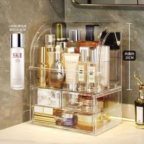 Portable Transparent Makeup Organizer Storage Box Acrylic Ma