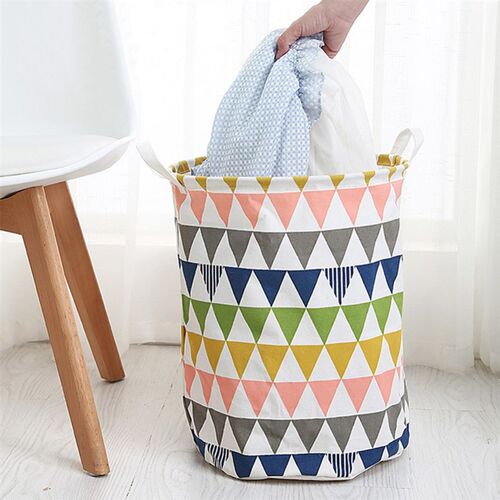 Folding Laundry Basket Storage Basket Barrel Standing Kid T