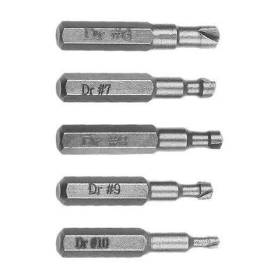 10Pcs 6.35mm Damaged Screw Extractor Drill Bit Set Stripped