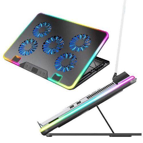 Laptop Cooling Pad Height Adjustable Laptop Cooler 2 USB