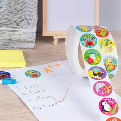 Reward Stickers Encourage Labels Roll for Kids Motivational