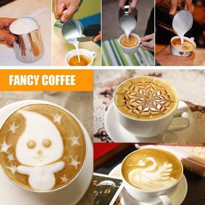 Stainless steel milk froth pot milk coffee cup latte art pot