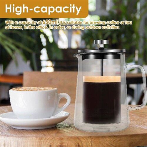 New 350/650/1000ml French Press Coffee Maker Double Wall