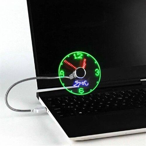 Metal Mini Fan DC 5V LED C Fan Real Time Display C