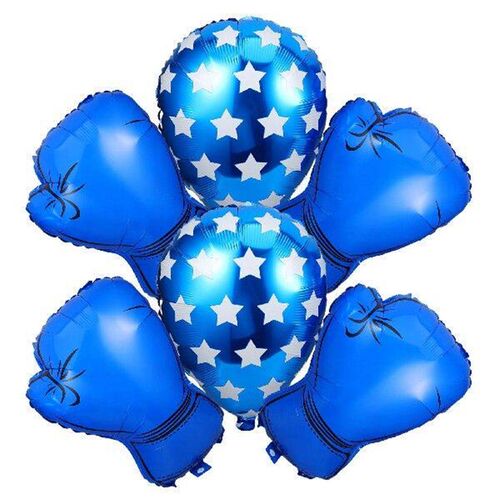 6pcs Boxing Gloves Balloons Boys Birthday Party Decorations