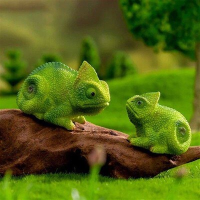 Simulation Axolotl Toad Lizard Chameleon Model Resin Craft