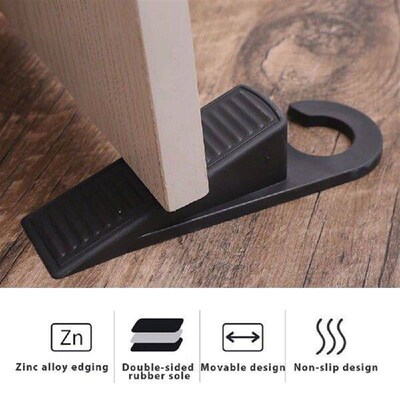 Safety Door Stopper Bottom Windproof B Rubber Wedge