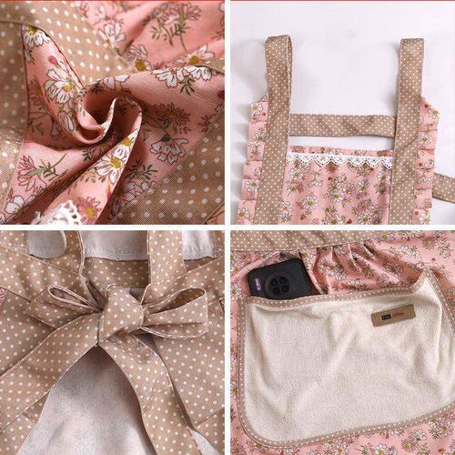 Korean version fashion apron home kitchen cooking ladies wat