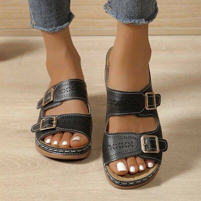 2025 Summer Fashion Women Wedge Slippers Premium Orthopedic