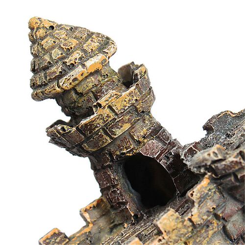 Aquarium Resin Castle Fish Tank Decorations Castle Tower Orn