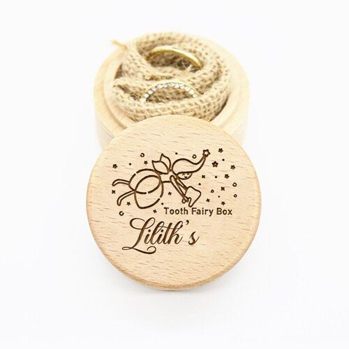 Personalised Engraved Baby Girls Tooth Box Keepsake Box for