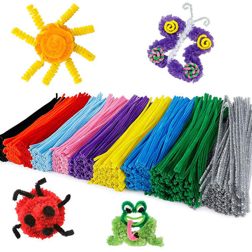 50pcs Chenille Stem Pipe Kids DIY Creative Toys Chenille s C