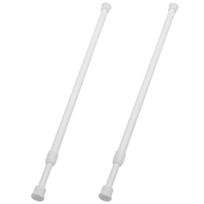 2 Pcs Telescopic Rod Poles Spring Tension Adjustable Sliding