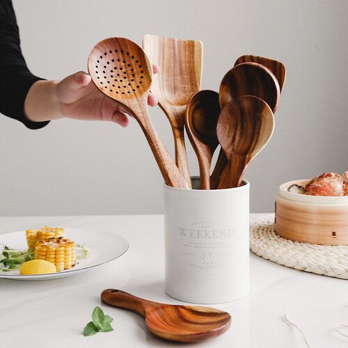 Acacia Wood Spatula Cooking Spatula Filter Spatula Spoon Col