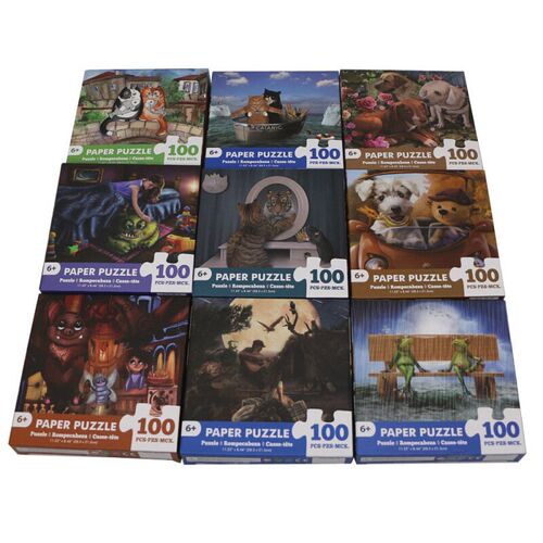 100 Pieces Jigsaw Puzzle Assembling Picture Dog Animals