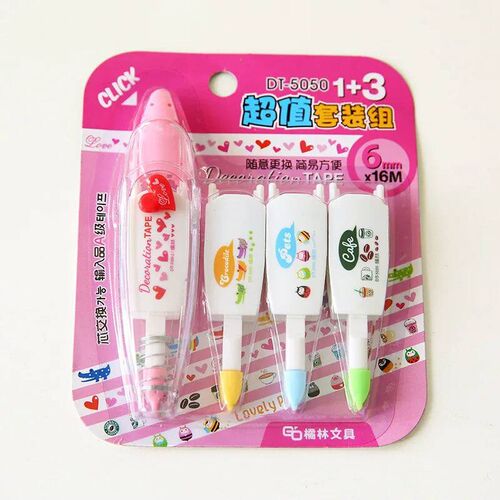 4pcs Correction Tape Refill Set Lovely Decoration Click Corr