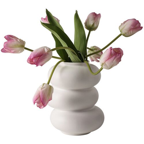 Behanmei Special-shaped Ceramic Vase Hydroponic White Home M
