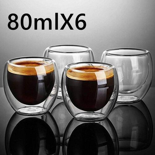 Double Wall Glass Clear Handmade Heat Resistant Tea Drink