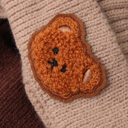 Winter Baby Beanie Cap Cartoon Bear Ear Protection Knitted H
