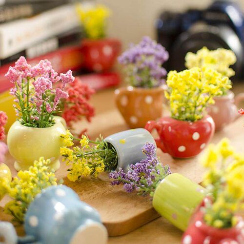 Plastic small flower fake flower potted mini simulation plan