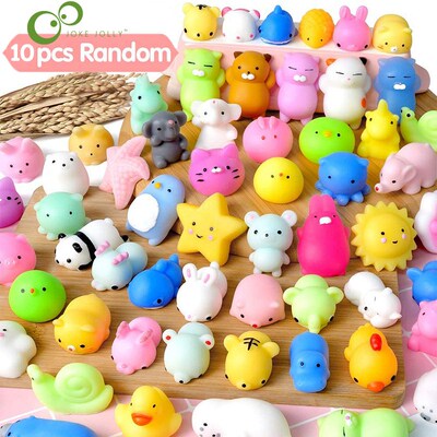 10Pcs/set Mochi Squishy Toys Mini Squishies Kawaii Animal Sq