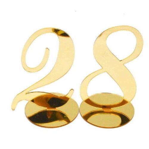10pcs Acrylic Wedding Table Number 0-9 with Stand Sign