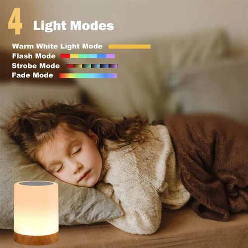 Night Light Touch Sensor Lamp Bedside Table Lamp for Kids Be