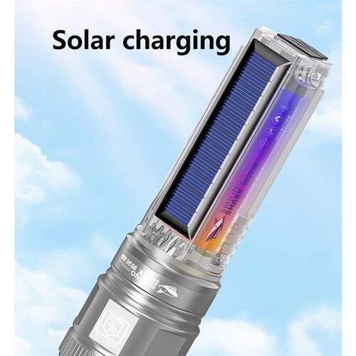 Solar rechargeable super bright outdoor emergency lighting