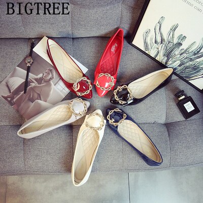 Korean Shoes Flat Shoes Women Big Size Shoes Woman Pointed T