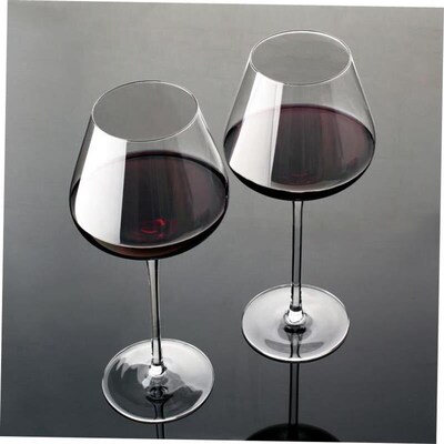 burgundy crystal wine glass 2 sets large 6 pack big belly