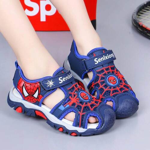 Childrens Sandals Summer New Black Red Cartoon Lightweight