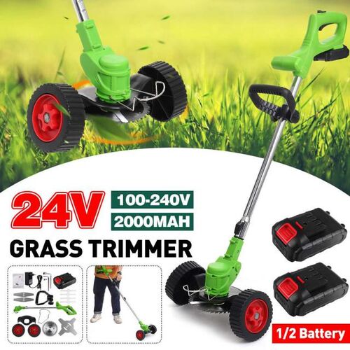 24V Electric Trimmer 2 in 1 Lithium-ion Cordless Electric La