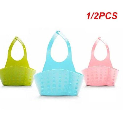 1/2PCS Kitchen Hanging Drain Basket Hanging Bag Silicone
