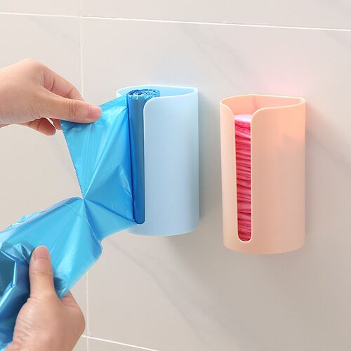 Nail-Free Creative Plastic Garbage Bag Holder Wall Mounted T