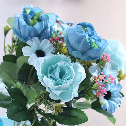 30cm High Quality Peony Flowers Silk Artificial Bouquet Baby