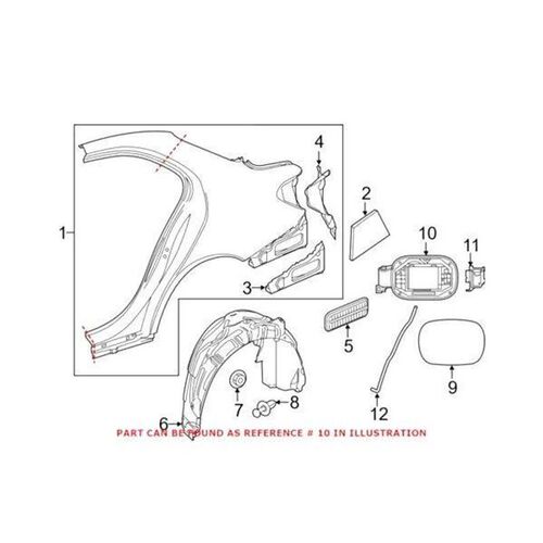 Fuel Tank Cap Cover Assembly for C Class W205 2013-2016